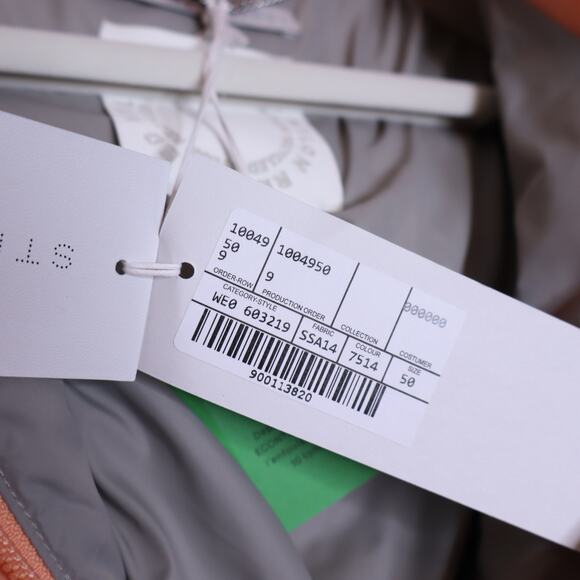 STELLA McCARTNEY NEW Kayla Quilted Down Puffer Jacket Orange Women's 50/16 - Picture 15 of 15